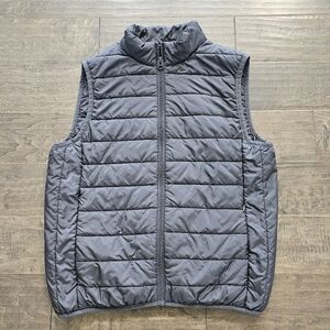 John Bartlett Men's Charcoal Gray Puffer Vest Sz Medium